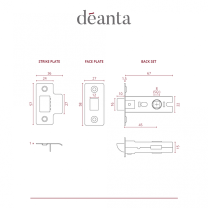 Tubular Latch Satin Nickel