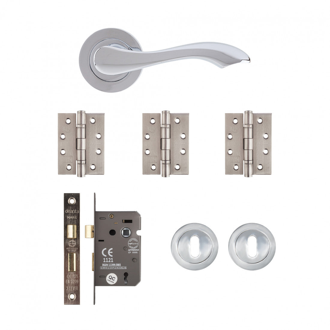 Veritas Mortice Kit Polished Chrome Finish