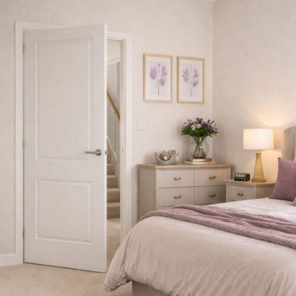 Vermont white primed 2 Panel recessed internal door PM Mendes
