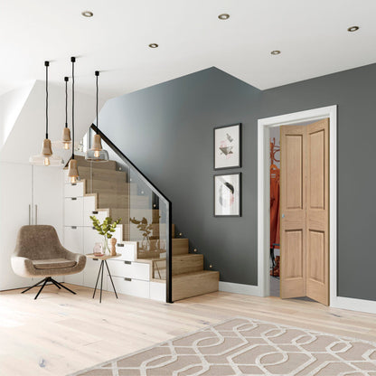 Victorian 4 Panel Bi-Fold Internal Oak Door