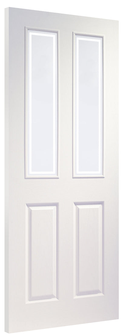Victorian Internal White Moulded Door with Forbes Glass