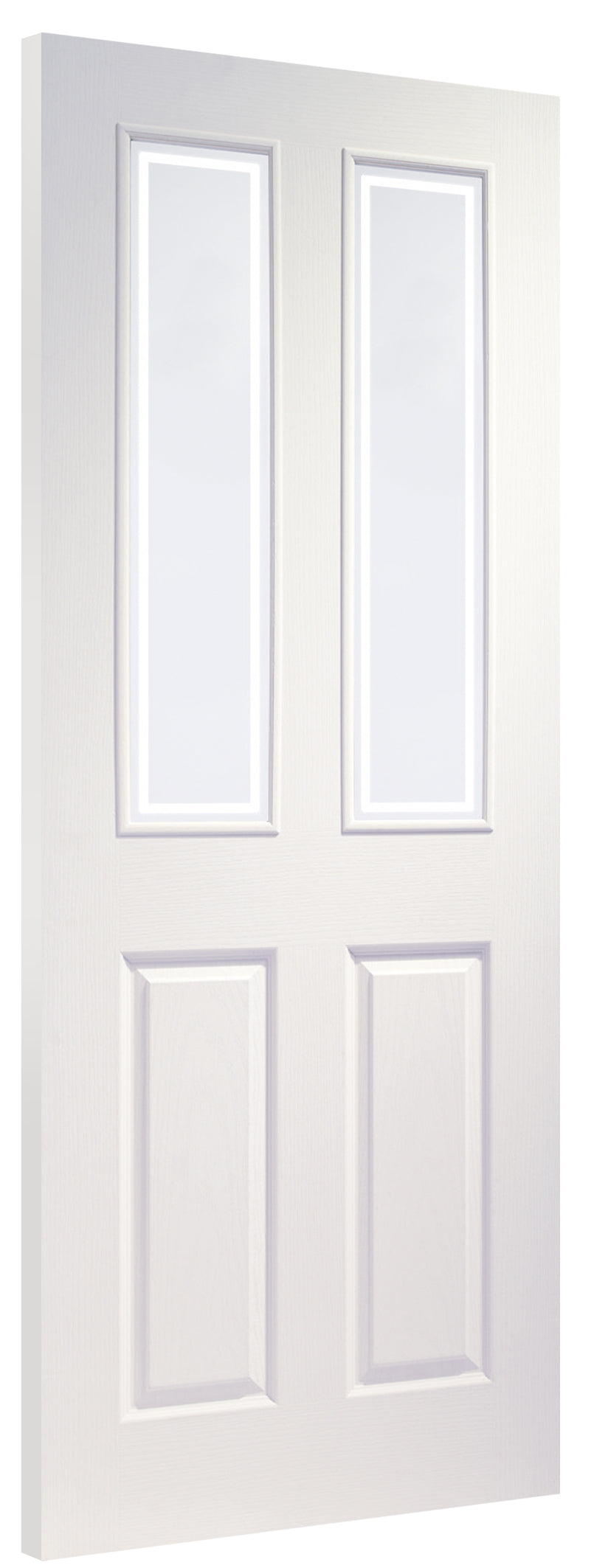 Victorian Internal White Moulded Door with Forbes Glass