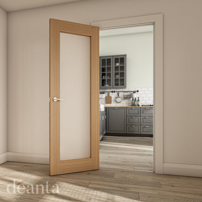 Walden Unfinished Oak Obscure Glaze Internal Door