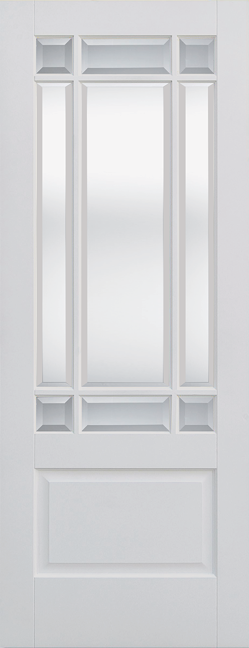 White Downham Clear Bevelled Glazed 9L
