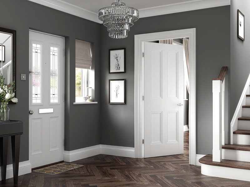 London Grained White Primed 4P FD30 ***