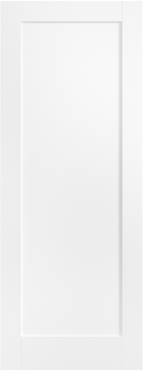 White Pattern 10 One Panel Fire Door