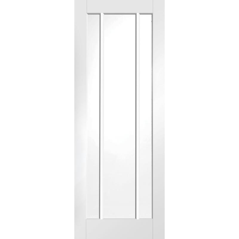 Worcester Internal White Primed Fire Door with Clear Glass