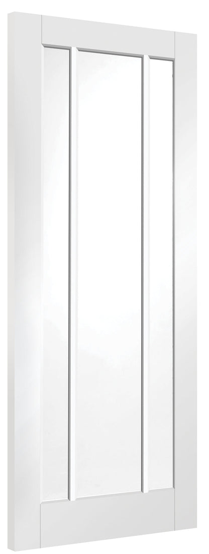 Worcester Internal White Primed Fire Door with Clear Glass