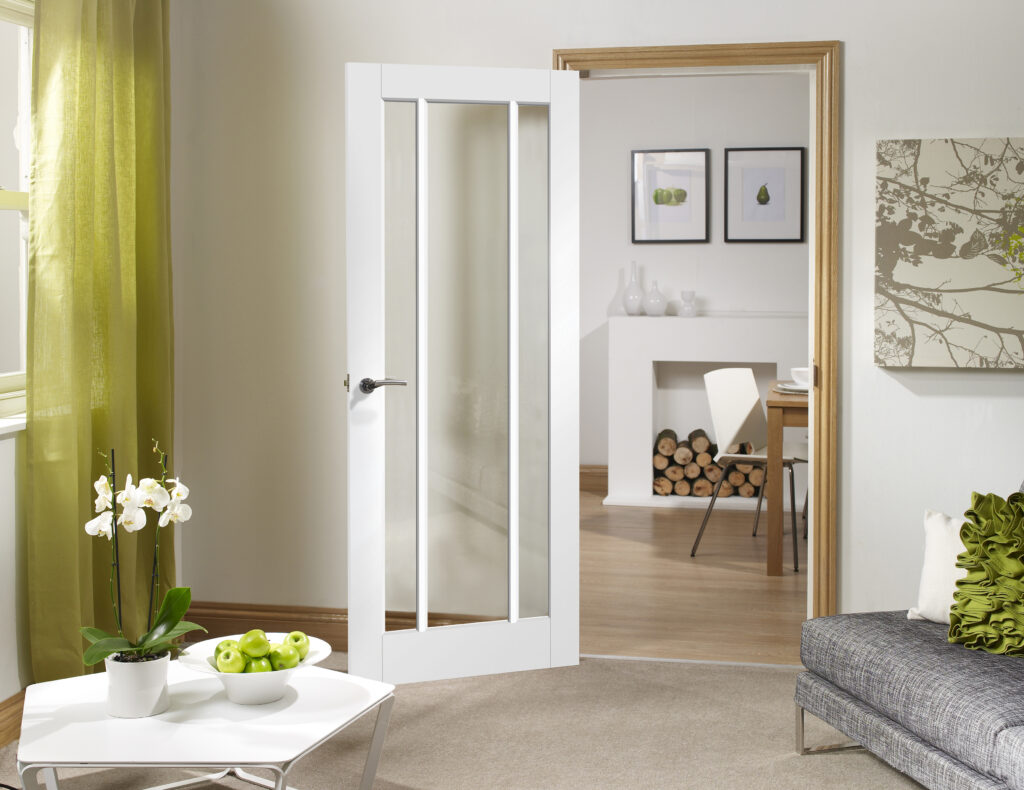 Worcester Internal White Primed Fire Door with Clear Glass life