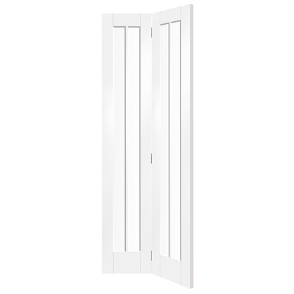 Worcester White Primed Internal Bi-Fold with Clear Glass