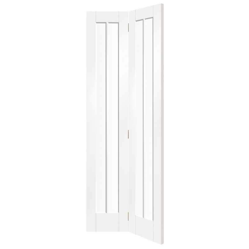 Worcester White Primed Internal Bi-Fold with Clear Glass