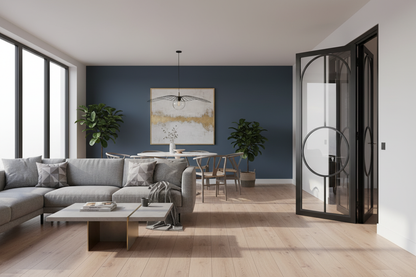 Bowery Black 4-Door Folding Set - Fully Open