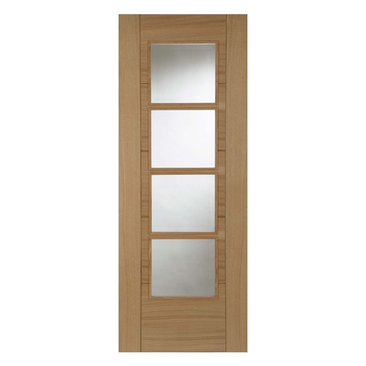 ISEO Oak Quarter Cut Veneer Central 4 Light Glazed