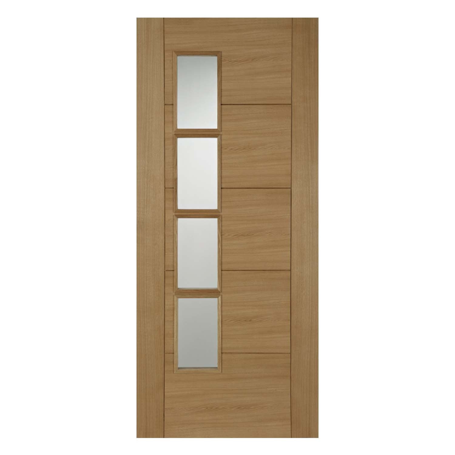 ISEO Quarter Cut Veneer Offset 4 Light Glazed