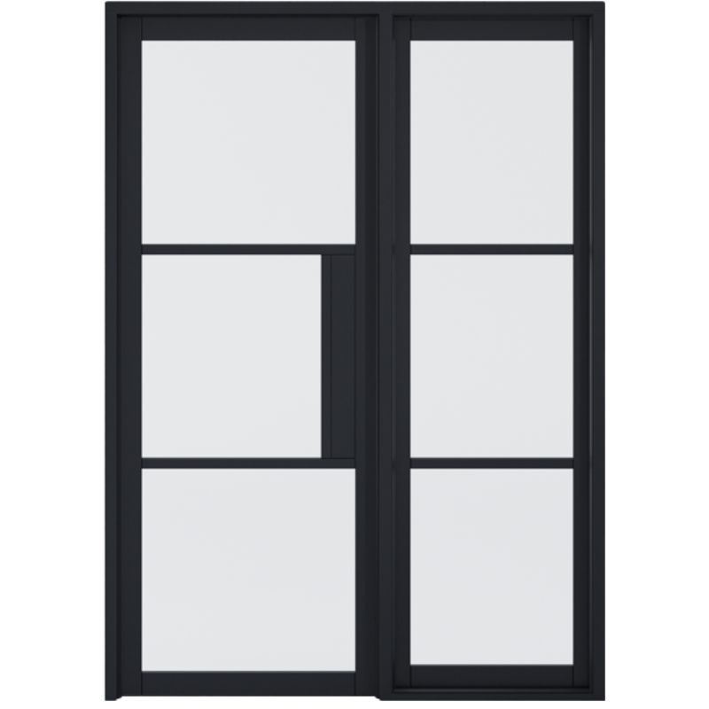 Tribeca Black Door Glazed Without Lock